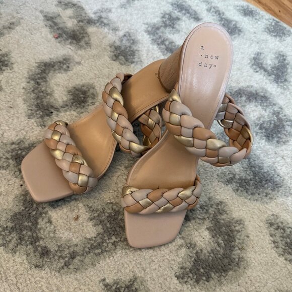 A New Day Braided Heel Sandals - Picture 2 of 5